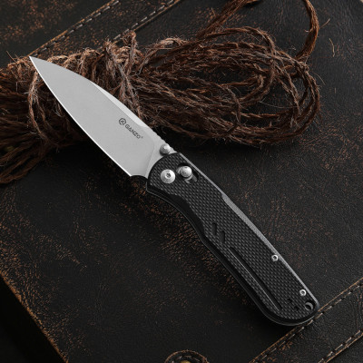 Нож складной туристический Ganzo G771 8.8 см D2 / G10. Черный в Украине