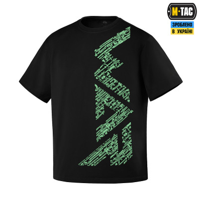 Футболка M-Tac WAR Cotton Hard Black/Mint. Черный в Украине