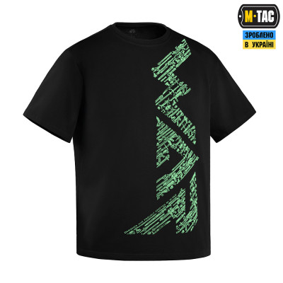 Футболка M-Tac WAR Cotton Hard Black/Mint. Черный в Украине