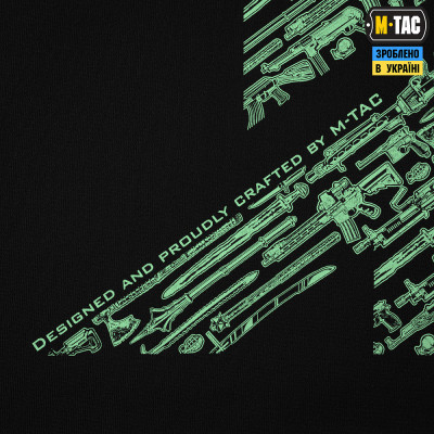 Футболка M-Tac WAR Cotton Hard Black/Mint. Черный в Украине