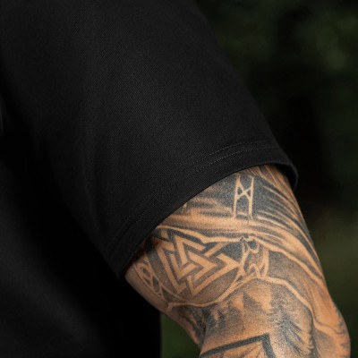 Футболка M-Tac WAR Cotton Hard Black/Mint. Черный в Украине