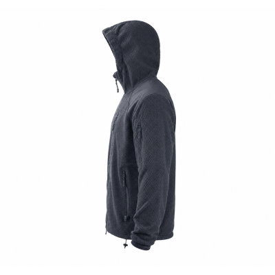 Кофта тактическая флисовая с капюшоном Han-Wild Grid Fleece. Черный в Украине