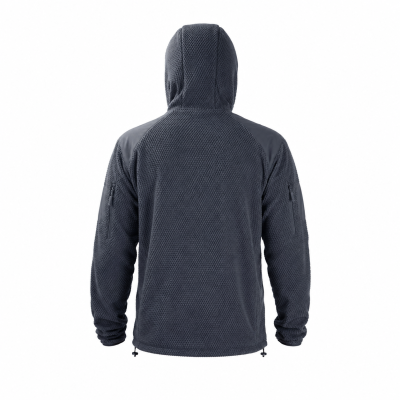 Кофта тактическая флисовая с капюшоном Han-Wild Grid Fleece. Черный в Украине