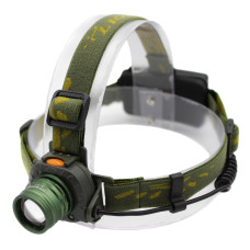 Фонарь налобный Bailong BL-6616-1505. Олива