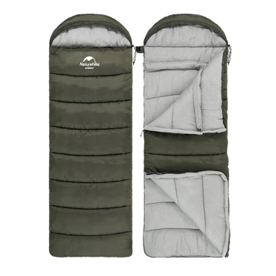 Спальный мешок с капюшоном Naturehike U150 NH20MSD07 11°C правый. Олива в Украине